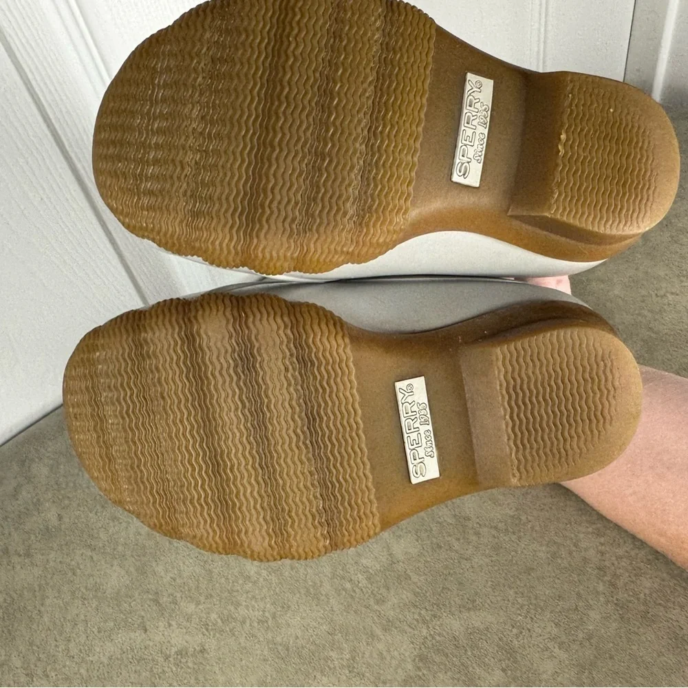 Sperry Silver Saltwater Duck Rain Boots Toddler Lace Up Metallic Size 6m